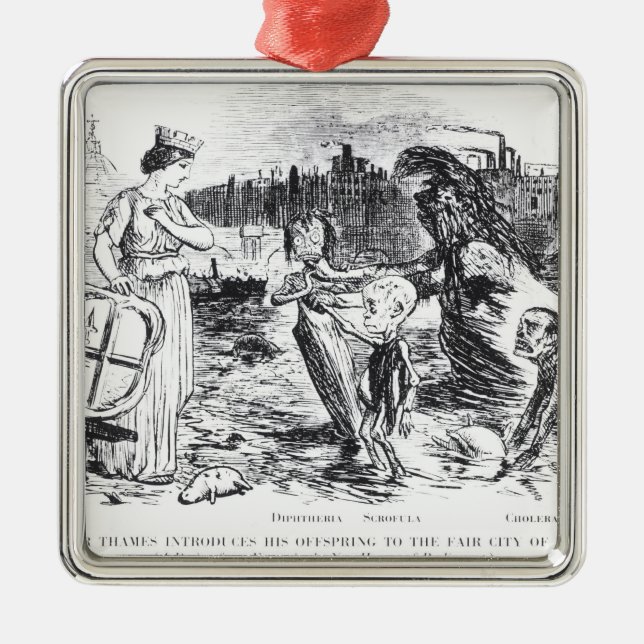 Father Thames Introduces his Offspring Metal Ornament (Front)