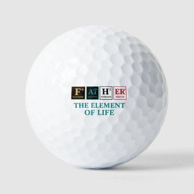 FATHER – The Element of Life | Periodic Table Golf Balls (Front)