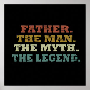 Father the man myth legend poster