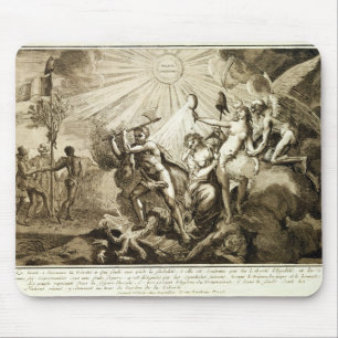 Father Time discovers Truth trampling Mouse Pad