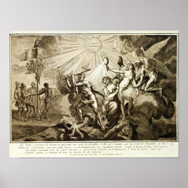 Father Time discovers Truth trampling Poster (Front)