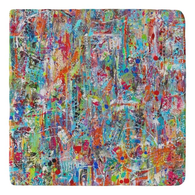 Father Time Marble Trivet (Front)