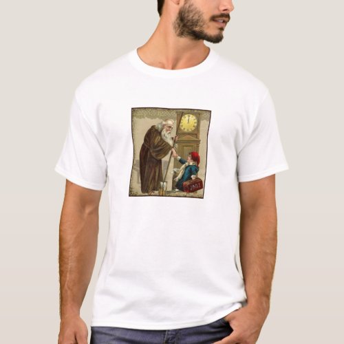 Father Time Shaking Hands T_Shirt