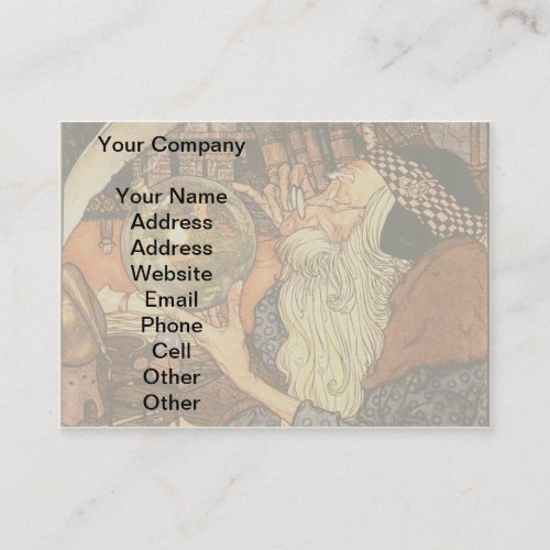 Father Time Vintage New Year Business Card