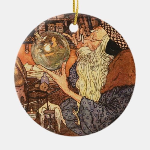 Father Time Vintage New Year Ceramic Ornament