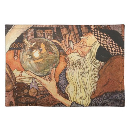 Father Time Vintage New Year Cloth Placemat