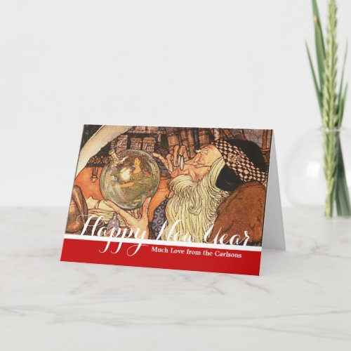 Father Time Vintage New Year Holiday Card