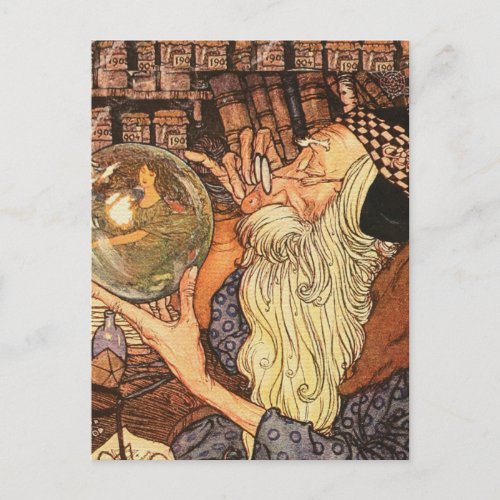 Father Time Vintage New Year Holiday Postcard