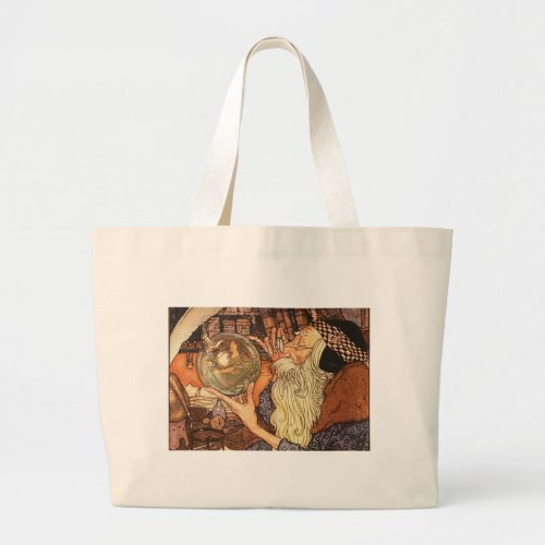 Father Time Vintage New Year Large Tote Bag