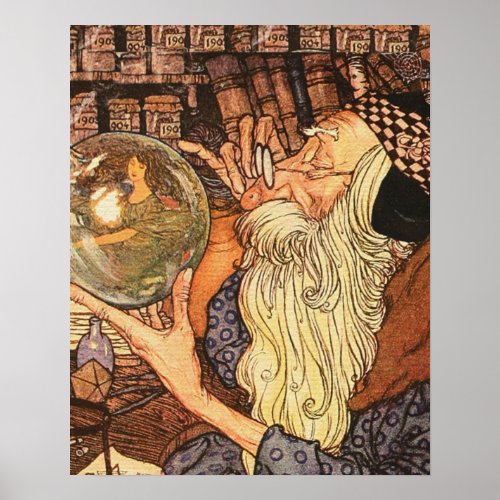 Father Time Vintage New Year Poster