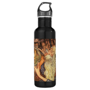 Father Time Vintage New Year Water Bottle