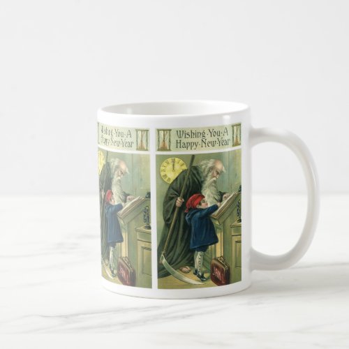 Father Time Wishing You a Happy New Year Coffee Mug