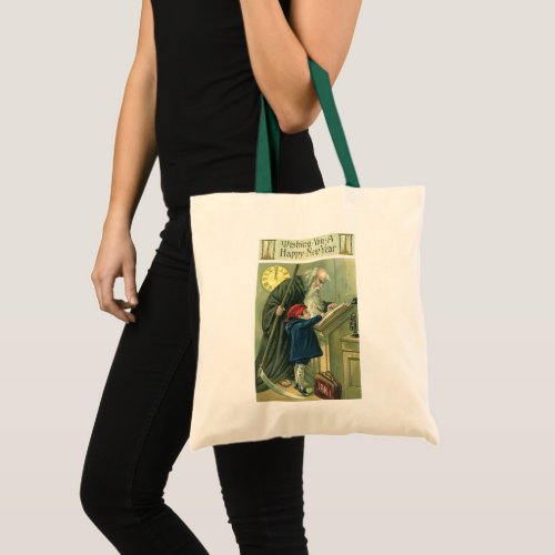 Father Time Wishing You a Happy New Year Tote Bag