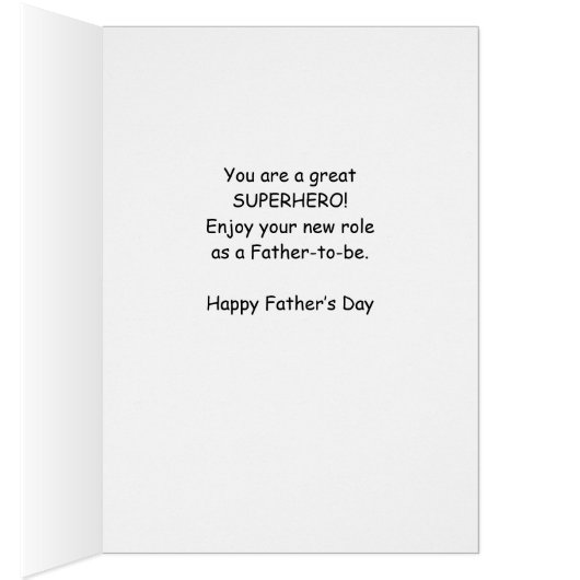 Father-to-be Superhero on Father's Day (Inside (Right))