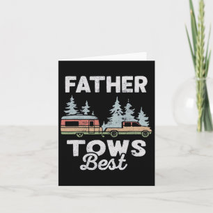 Father Tows Best Mountains Forest Camping Fathers Card