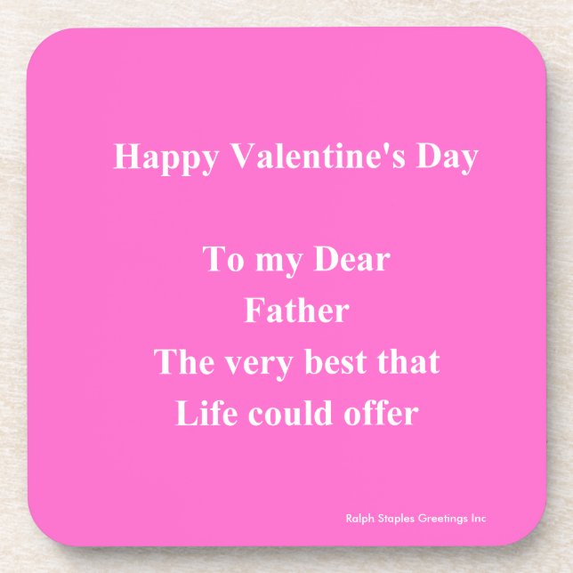 father Valentine's day Drink Coaster (Front)