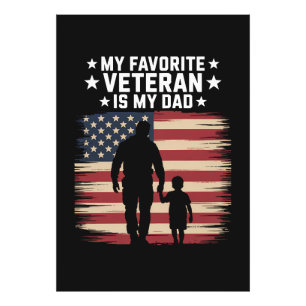 Father Veterans Day Dad Proud Photo Print