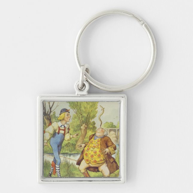 Father William Balancing an Eel on his Nose Keychain (Front)