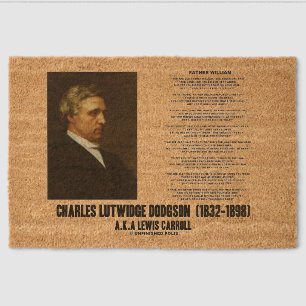 Father William Charles L. Dodgson Lewis Carroll Fiber Doormat