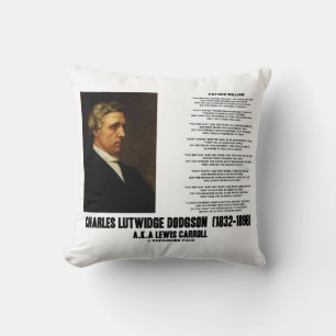 Father William Charles L. Dodgson Lewis Carroll Throw Pillow