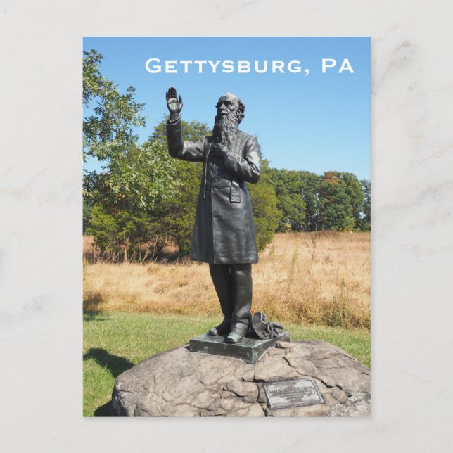 Father William Corby statue in Gettysburg PA Postcard (Front)