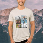 Father with Kids and Family Dad 6 Photo Collage Tri-Blend Shirt<br><div class="desc">Best Dad Father with Kids and Family Dad 6 Photo Collage t-shirt. Collage of 6 photos. Add your 6 favorite family photos. Sweet keepsake and a gift for birthday,  Father`s Day or Christmas for a dad,  new dad or grandfather.</div>