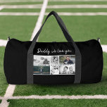 Father with Kids and Family Dad 6 Photo Duffle Bag<br><div class="desc">Father with Kids and Family Dad 6 Photo Collage Duffle Bag. Collage of 6 photos, father`s name with a sweet message in a trendy script and names of children that overlay the photos. Add your 6 favorite family photos. Sweet keepsake and a gift for birthday, Father`s Day or Christmas for...</div>