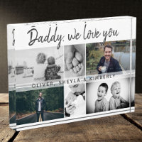 Father with Kids and Family Dad Collage