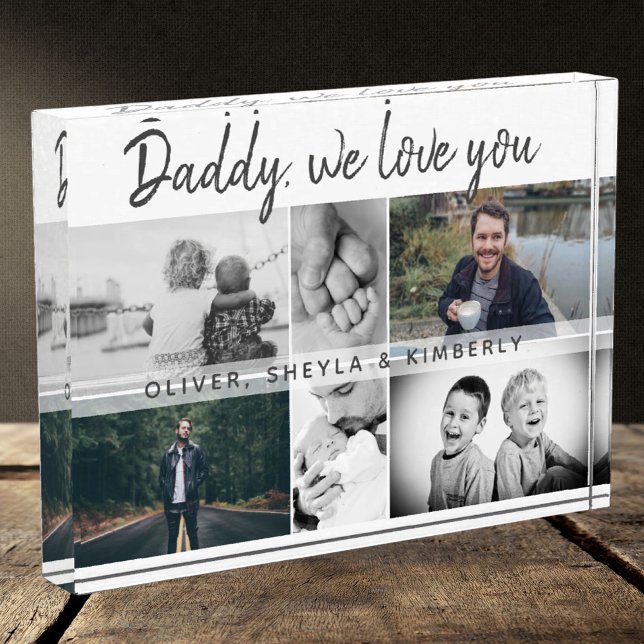 Father with Kids and Family Dad Collage Photo Block (Creator Uploaded)