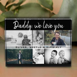 Father with Kids and Family Dad Collage Photo Block<br><div class="desc">Father with Kids and Family Dad Photo Collage photo block. Collage of 6 photos, father`s name with a sweet message in a trendy script and names of children that overlay the photos. Add your 6 favorite family photos. Sweet keepsake and a gift for birthday, Father`s Day or Christmas for a...</div>