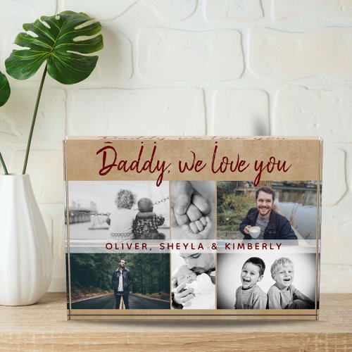 Father with Kids and Family Dad Fathers Day 6 Photo Block