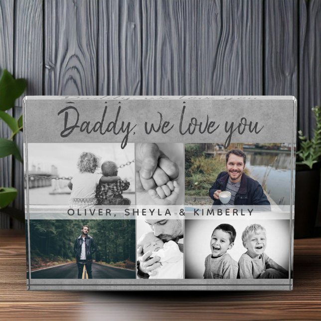 Father with Kids and Family Dad Father`s Day 6 Photo Block (Creator Uploaded)