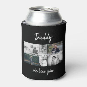 Father with Kids and Family Dad Photo Collage Can  Cooler