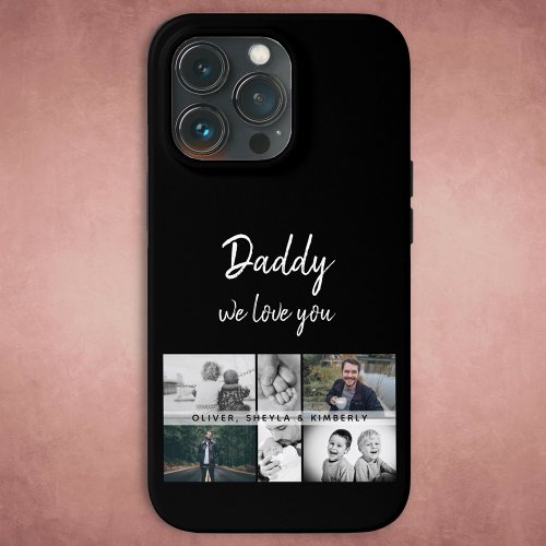 Father with Kids and Family Dad Photo Collage iPhone 13 Pro Case