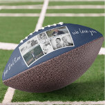 Father with Kids and Family Dad Photo Collage Football<br><div class="desc">Father with Kids and Family Dad Photo Collage Football Ball. Collage of 6 photos, father`s name with sweet message in a trendy script and names of children that overlay the photos. Add your 6 favorite family photos. Sweet keepsake and a gift for birthday, Father`s Day or Christmas for a dad,...</div>