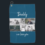 Father with Kids and Family Dad Photo Collage Golf Towel<br><div class="desc">Father with Kids and Family Dad Photo Collage Golf Towel. Collage of 6 photos, father`s name with a sweet message in a trendy script and names of children that overlay the photos. Add your 6 favorite family photos. Sweet keepsake and a gift for birthday, Father`s Day or Christmas for a...</div>