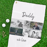Father with Kids and Family Dad Photo Collage Golf Towel<br><div class="desc">Father with Kids and Family Dad Photo Collage Golf Towel. Collage of 6 photos, father`s name with a sweet message in a trendy script and names of children that overlay the photos. Add your 6 favorite family photos. Sweet keepsake and a gift for birthday, Father`s Day or Christmas for a...</div>