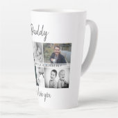 Father with Kids and Family Dad Photo Collage Latte Mug (Right Angle)