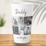 Father with Kids and Family Dad Photo Collage Latte Mug<br><div class="desc">Father with Kids and Family Dad Photo Collage Latte Mug. Collage of 6 photos, father`s name with a sweet message in a trendy script and names of children that overlay the photos. Add your 6 favorite family photos. Sweet keepsake and a gift for birthday, Father`s Day or Christmas for a...</div>