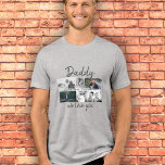 Father with Kids and Family Dad Photo Collage Tri-Blend Shirt<br><div class="desc">Father with Kids and Family Dad Photo Collage t-shirt. Collage of 6 photos, father`s name with a sweet message in a trendy script and names of children that overlay the photos. Add your 6 favorite family photos. Sweet keepsake and a gift for birthday, Father`s Day or Christmas for a dad,...</div>