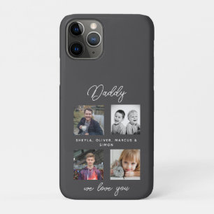 Father with Kids Family Daddy 4 Collage iPhone 11 Pro Case