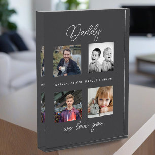 Father with Kids Family Daddy 4 Collage Photo Block