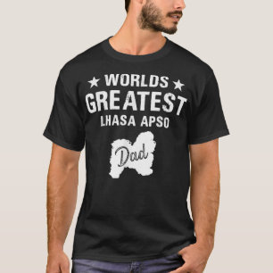 Father Worlds Greatest Lhasa Apso Dog Dad Paw Cute T-Shirt