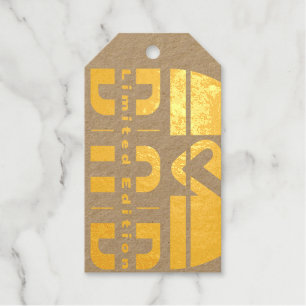 Fatherhood Is Unconditional Love: The Dad Edition Foil Gift Tags