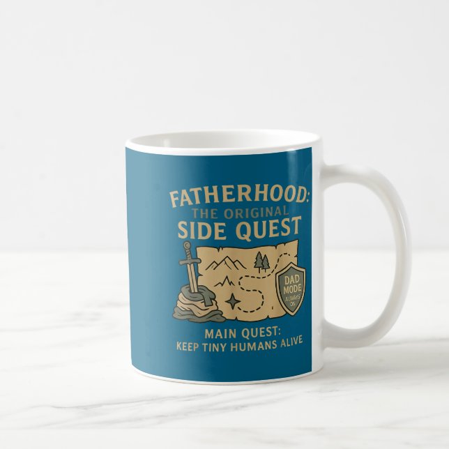 Fatherhood The Original Side Quest Dad Mode  Coffee Mug (Right)