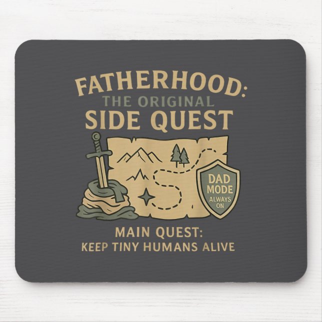 Fatherhood The Original Side Quest Dad Mode  Mouse Pad (Front)