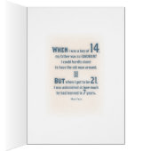 Father's card  ~Mark Twain (Inside (Right))