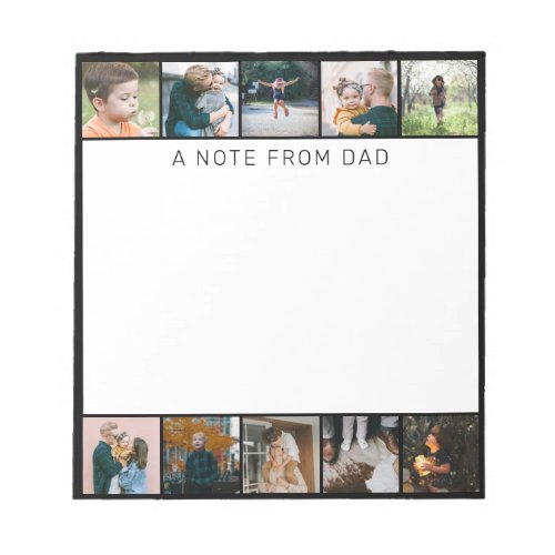 Fathers Day 10 Photo Collage Notepad