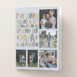 Father's Day 10 Photo Collage Pocket Folder
