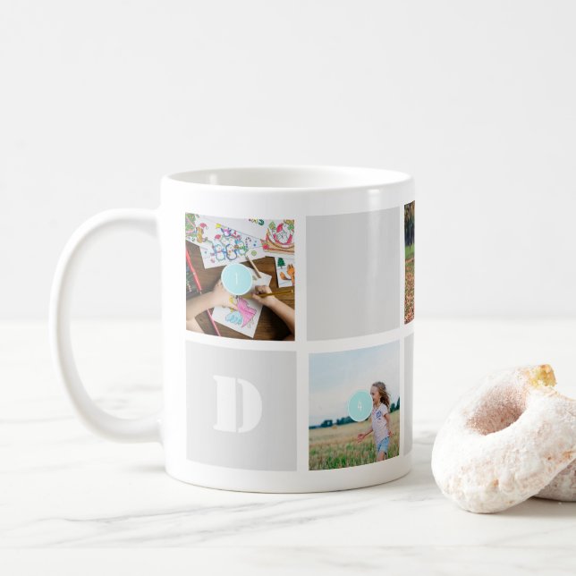 Father's Day 10 Photos Mom Collage Mug (With Donut)